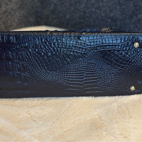 Gorgeous EUC Brahmin Large Duxbury Satchel in Navy -“Ink” EXCELLENT Condition - Picture 6 of 8